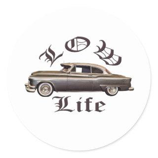 Low Life Oldsmobile Lowrider Classic Round Sticker