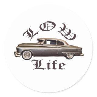 Low Life Oldsmobile Lowrider Classic Round Sticker