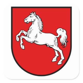 Lower Saxony (Germany) Coat of Arms Square Sticker