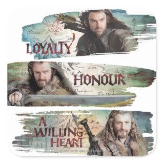 Loyalty, Honor, A Willing Heart Square Sticker