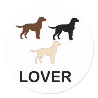 LR lover all colors silhouette Classic Round Sticker