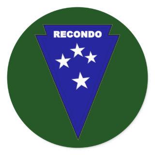 LRRP Recondo - Americal 4 Classic Round Sticker