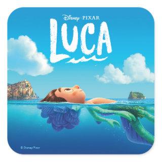 Luca | Human & Sea Monster Luca Theatrical Poster Square Sticker
