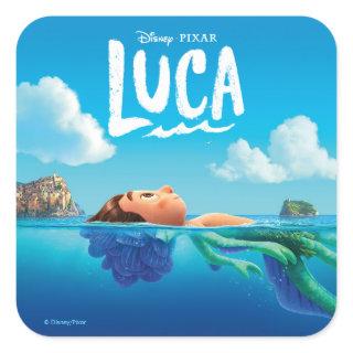 Luca | Human & Sea Monster Luca Theatrical Poster Square Sticker