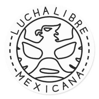 Lucha Logo#1mono Classic Round Sticker