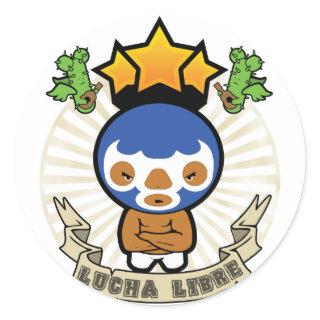 Luchadore Classic Round Sticker