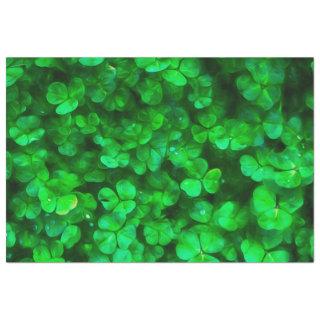 Lucky Celtic Irish Green Shamrocks Tissue Paper