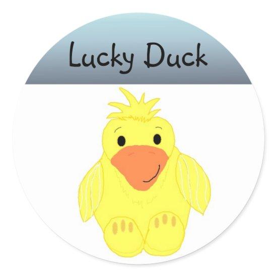Lucky Duck Classic Round Sticker