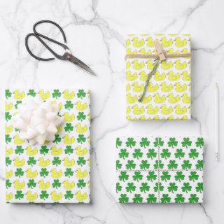 Lucky Duck Rubby Duck Shamrock Clover Good Luck  Sheets