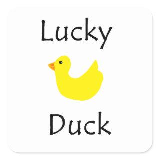 Lucky Duck Square Sticker