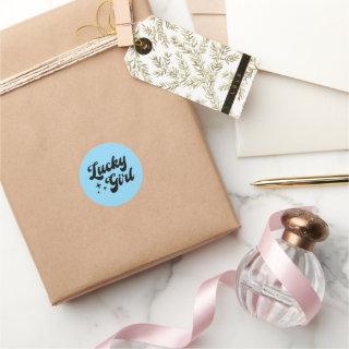 Lucky Girl Classic Round Sticker