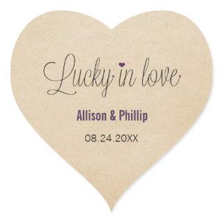 Lucky in Love Stickers, Purple Heart Sticker
