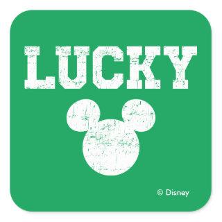 Lucky Mickey Mouse | St. Patrick's Day Square Sticker