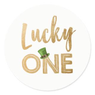 Lucky One St Patrick's Day Favor Tag Cupcake Label