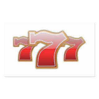 Lucky Sevens - Slot Machine Jackpot Rectangular Sticker