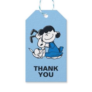 Lucy Hugging Snoopy Gift Tags
