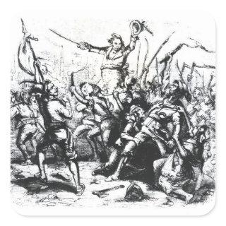 Luddite Rioters Square Sticker