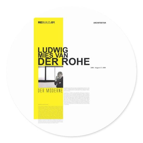 Ludwig Mies Van Der Rohe Classic Round Sticker
