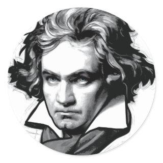Ludwig van Beethoven Classic Round Sticker
