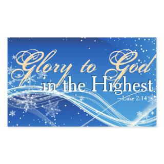 Luke 2:14 "Glory to God in the Highest" Christmas Rectangular Sticker