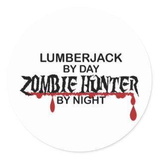 Lumberjack Zombie Hunter Classic Round Sticker