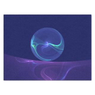 Luminous Blue Purple Dream Abstract Fractal Art Tissue Paper