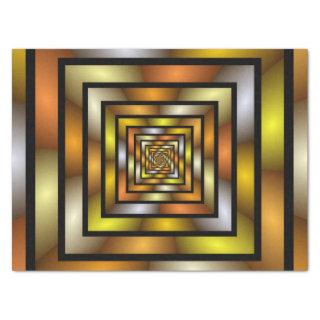 Luminous Tunnel Colorful Trippy Fractal Graphic Tissue Paper