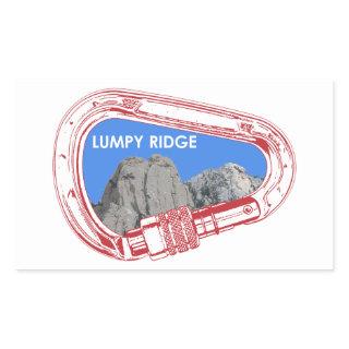 Lumpy Ridge Rock Climbing Carabiner Rectangular Sticker