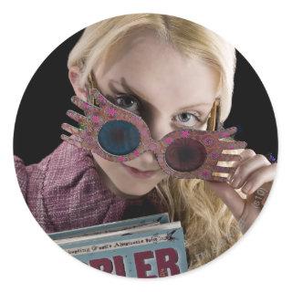 Luna Lovegood Peeks Over Glasses Classic Round Sticker