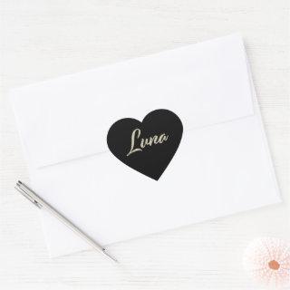 Luna white gold Handwriting Label