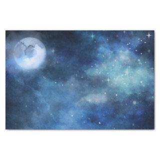 Lunar Sky Full Moon Celestial Galaxy Stars Wedding Tissue Paper