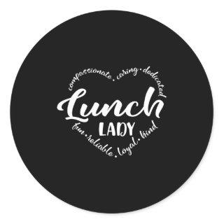 Lunch lady, Cafeteria, lunchlady worker Classic Round Sticker