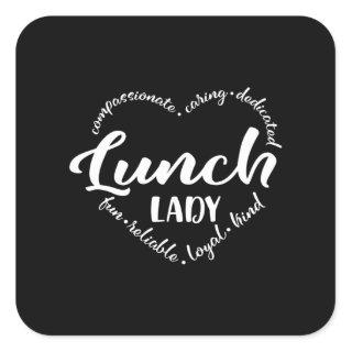 Lunch lady, Cafeteria, lunchlady worker Square Sticker