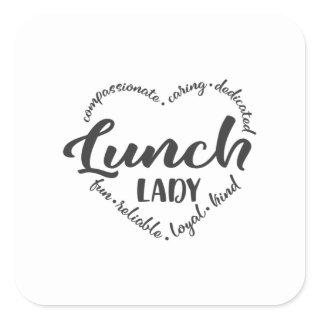 Lunch lady, Cafeteria, lunchlady worker Square Sticker
