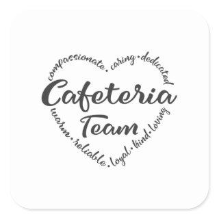 Lunch team, Cafeteria, lunch lady worker Square Sticker