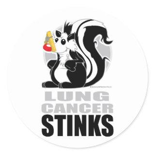 Lung Cancer Stinks Classic Round Sticker