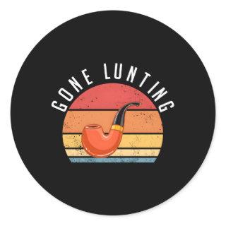 Lunting Pipe Smoking Hobby Tobacco Pipe Smoker Classic Round Sticker