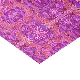 Lupine Flower Bohemian Boho Arabesque Pattern Pink Tissue Paper