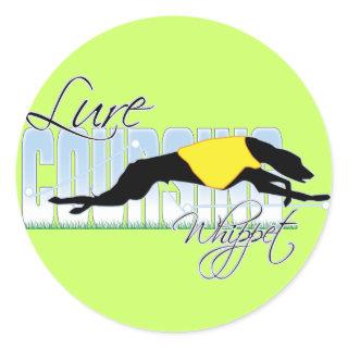 Lure Coursing Whippet Classic Round Sticker