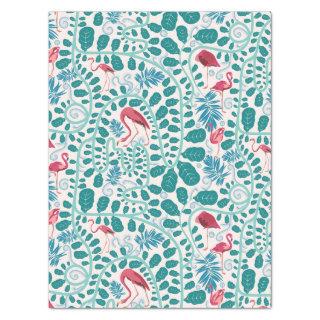 Lush Flamingo Jungle Pattern *Soft Breeze* Tissue Paper