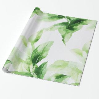 Lush vibrant Jungle Leaf Pattern