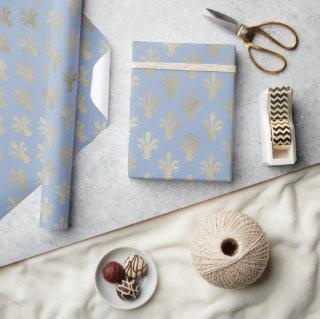 Lux Gold Fleur de Lis and Cerulean Blue