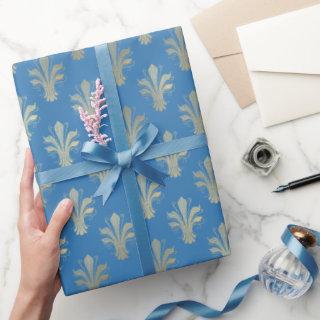 Lux Gold Fleur de Lis and French Blue