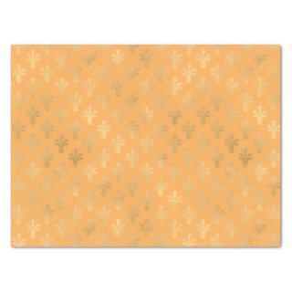 Lux Gold Fleur de Lis and Marigold   Tissue Paper