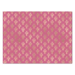 Lux Gold Fleur de Lis and Raspberry Sorbet  Tissue Paper