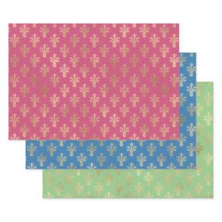 Lux Gold Fleur de Lis and Trendy 2021 Colors   Sheets