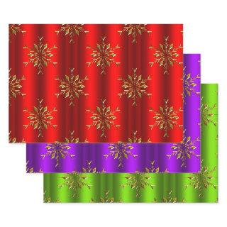 Luxe Gold Snowflakes Christmas   Sheets