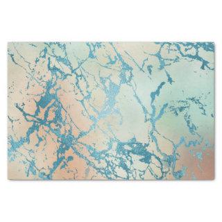 Luxe Marble | Beautiful Yellow and Coral Teal Vein Tissue Paper