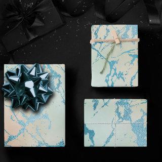 Luxe Marble | Beautiful Yellow and Coral Teal Vein  Sheets