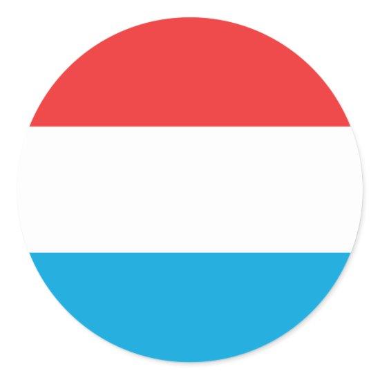 luxembourg classic round sticker